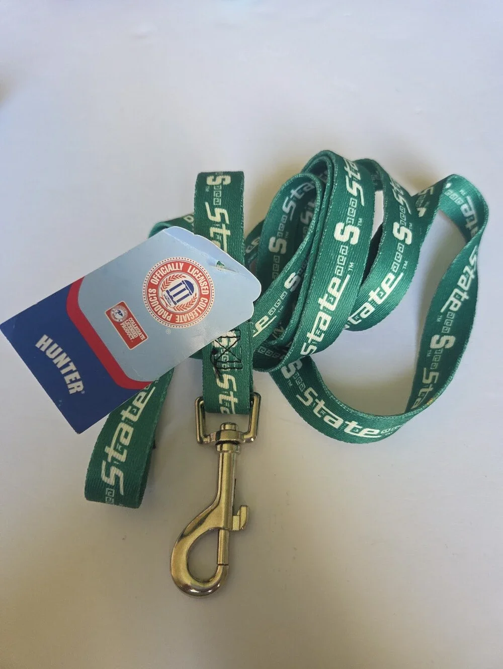 Michigan State Dog Leash Spartans NCAA  Green White NWT Heavy Duty Durable